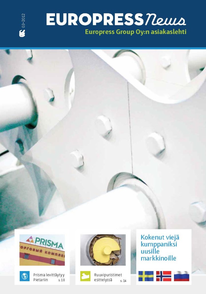 Europressin kansainväliset jätepuristin ja jätepaalain asiakkaat. Jätehuollon ja kierrätyksen kehittäminen.