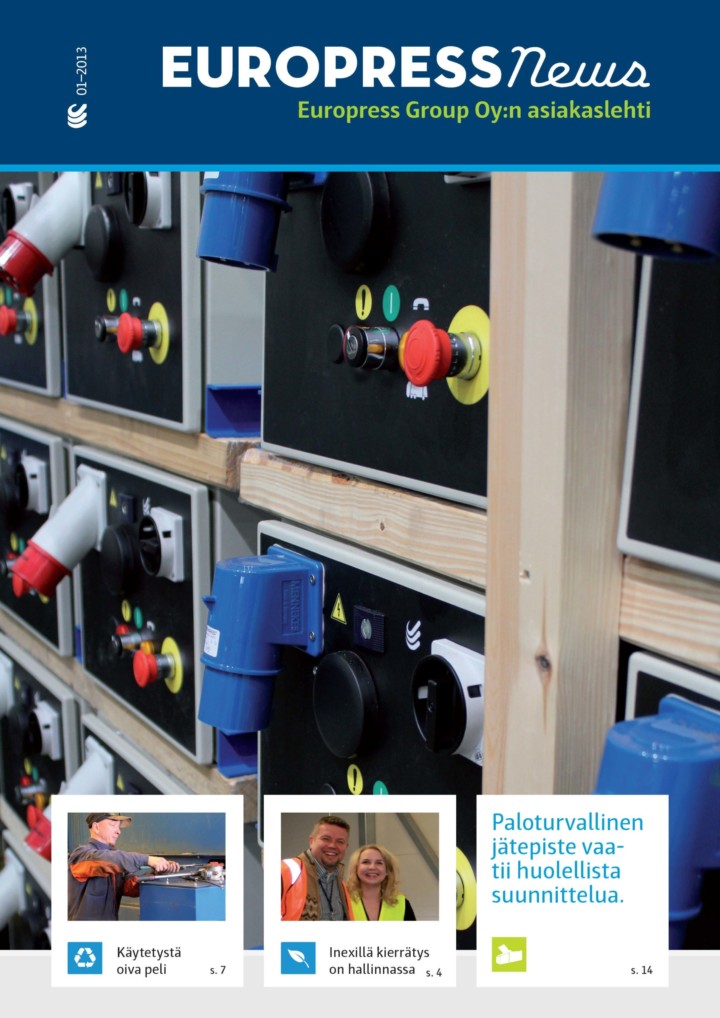 Jumbon jätehuolto ja kierrätys. Jätepuristimien ja jätepaalaimien paloturvallisuus.