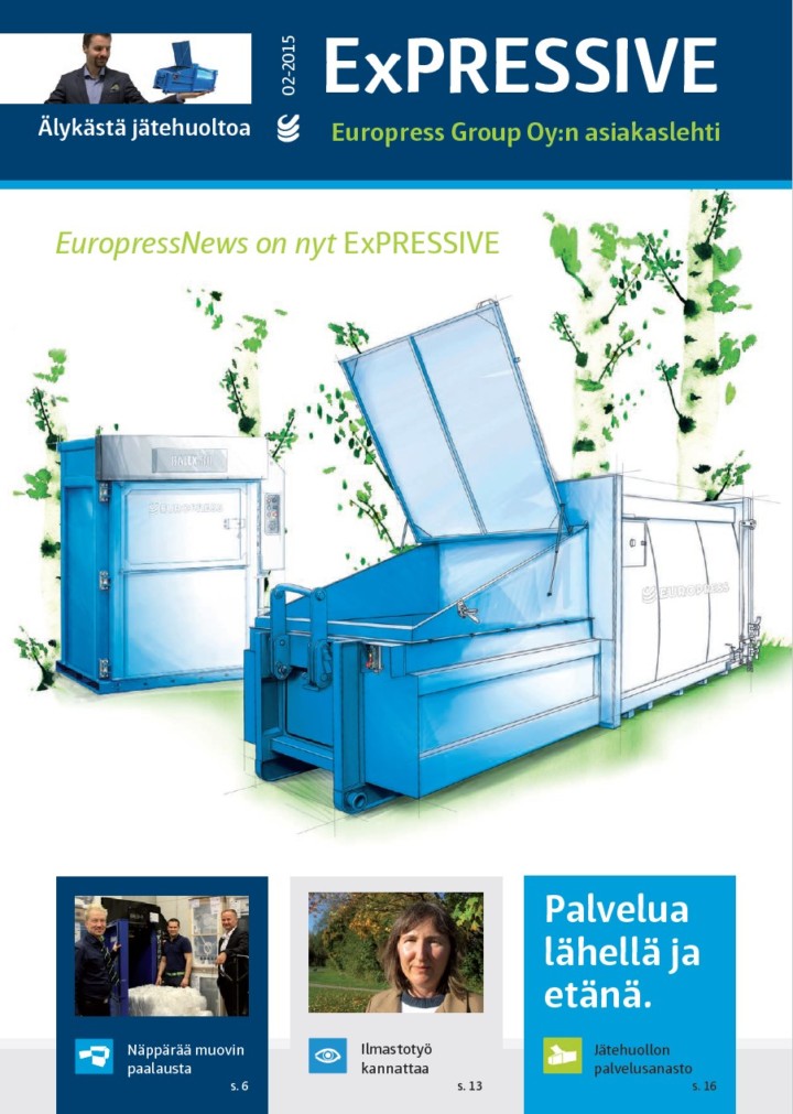 Asiakaslehti kertoo Gigantin jätehuoltoratkaisusta, muovipaalin valmistuksesta ja jätehuollon sanastosta.